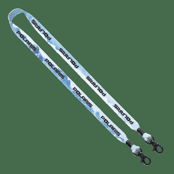 3/4" Double Ended Dye-Sublimated Lanyard with Metal Crimp and Metal Lobster