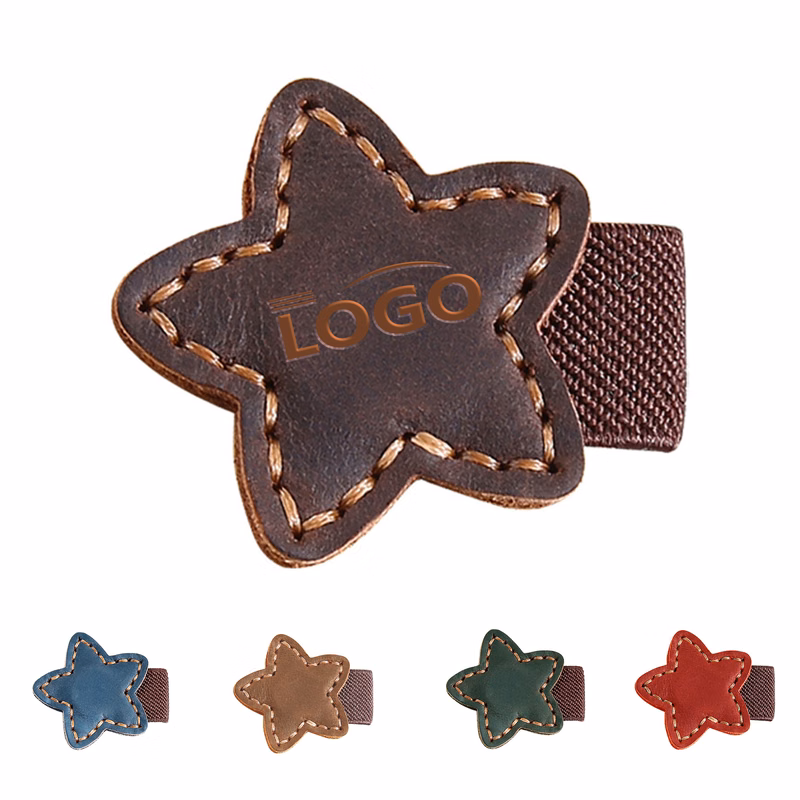 Magnetic Star Bookmark in Crazy Horse Leather