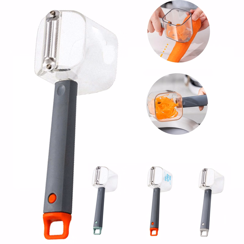 Multifunctional Vegetable and Fruit Peeler with Storage Container
