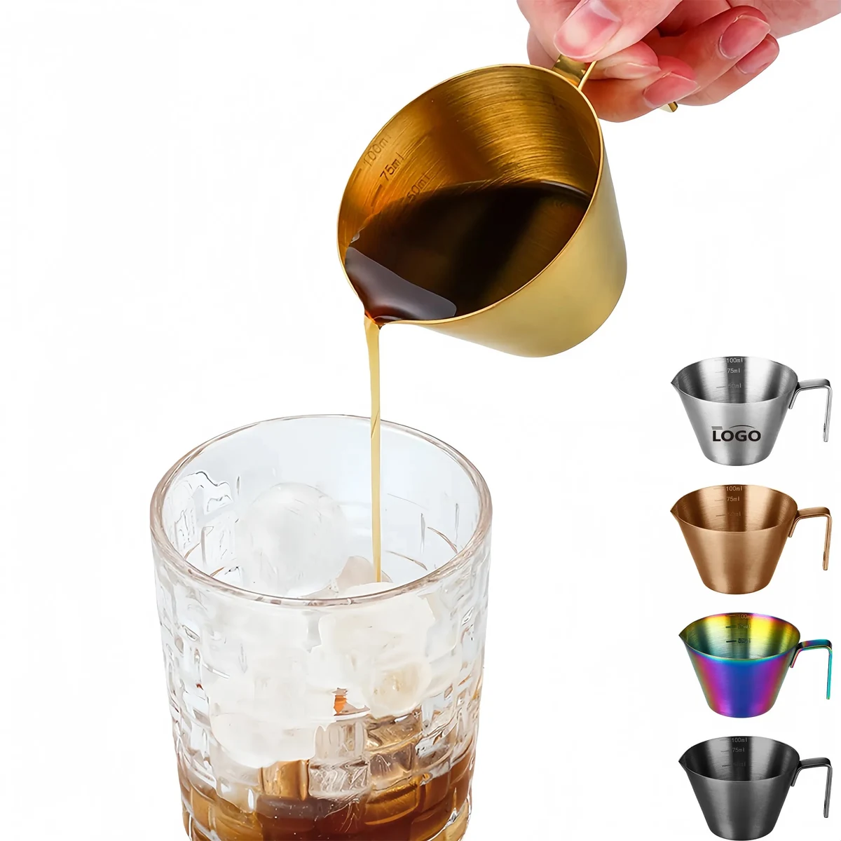 Stainless Steel Coffee Dosing Cup With Measurement Marks 1