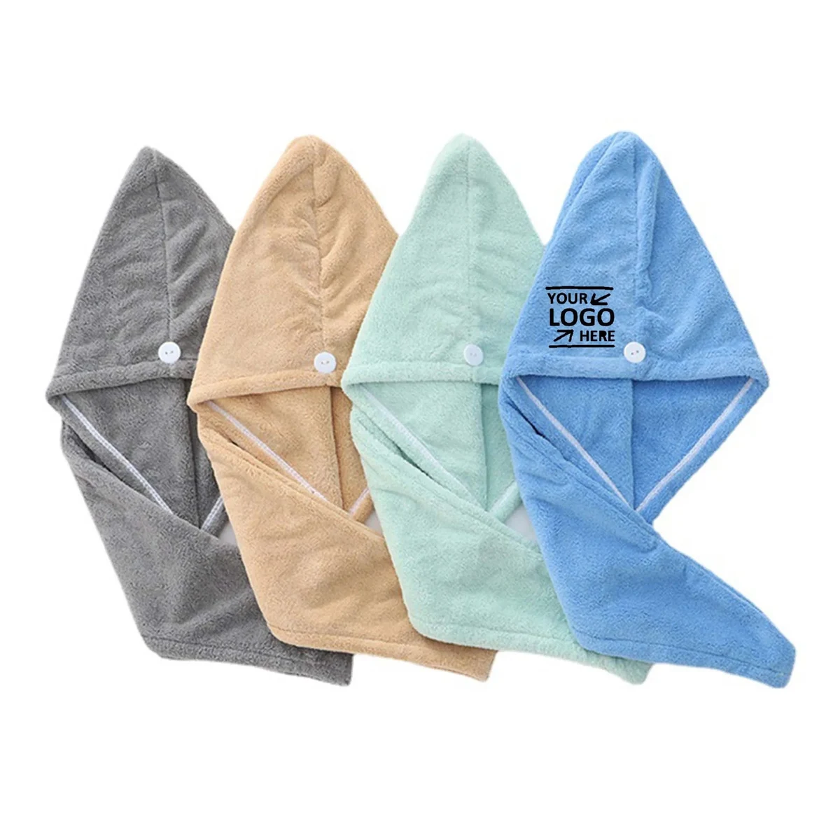 Coral Velvet Hair Fast Dry Towel Cap 1