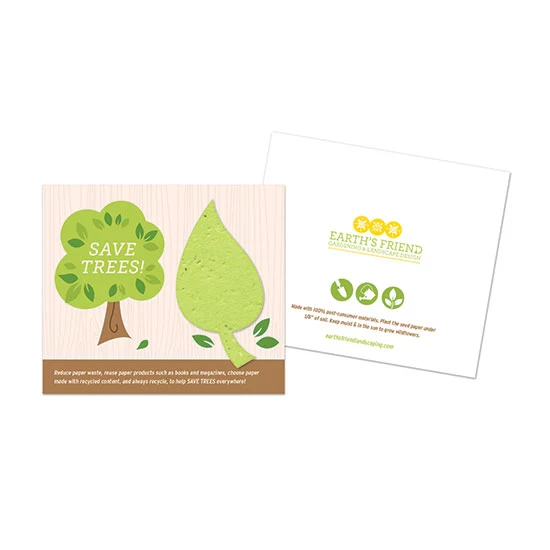 Save Trees Plantable Leaf Cards 1