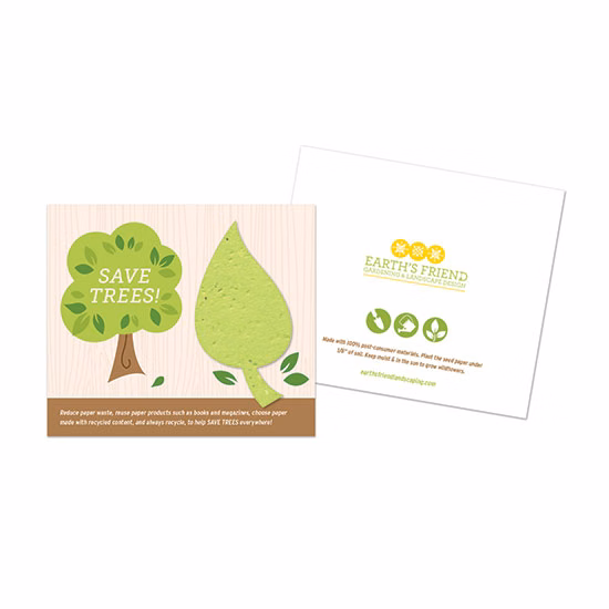 Save Trees Plantable Leaf Cards