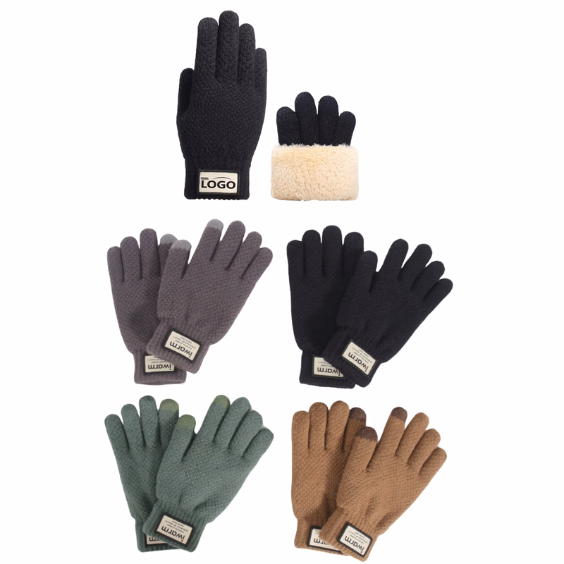 AlpacaTech Thermal Gloves ?C Thick Knit, 2-Finger Touchscreen