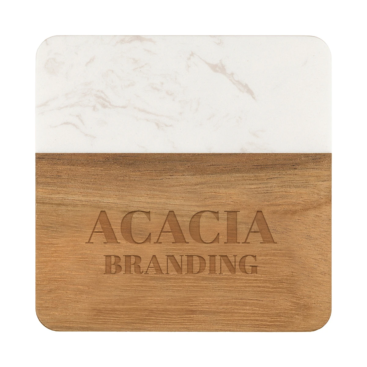 Acacia and Slate Square Coaster 1