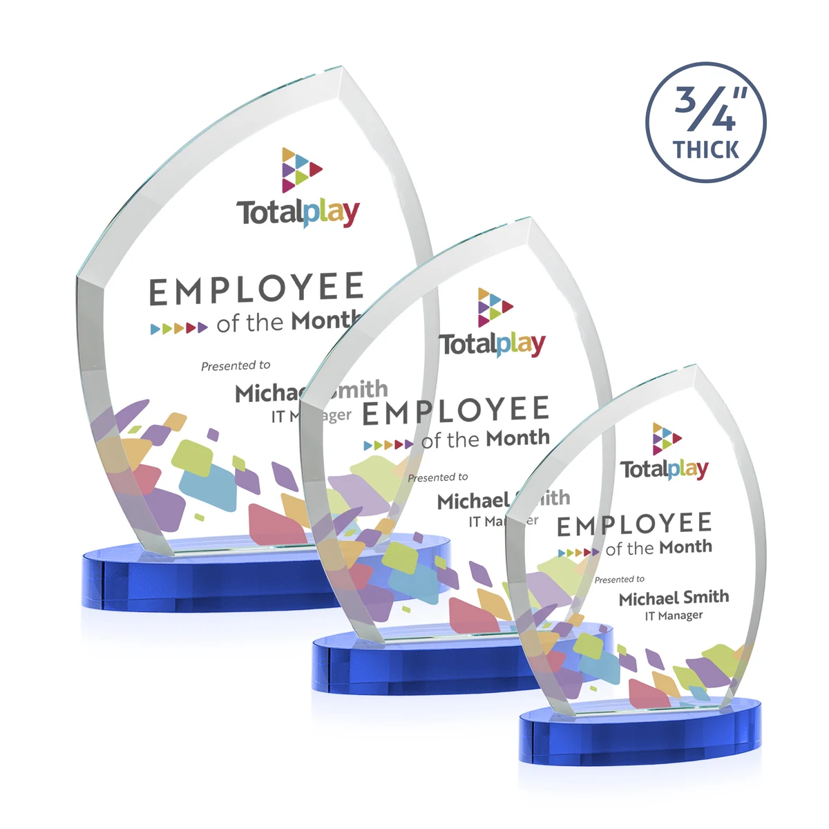 Daltry VividPrint™ Award on Alberton Base - Sky Blue 1