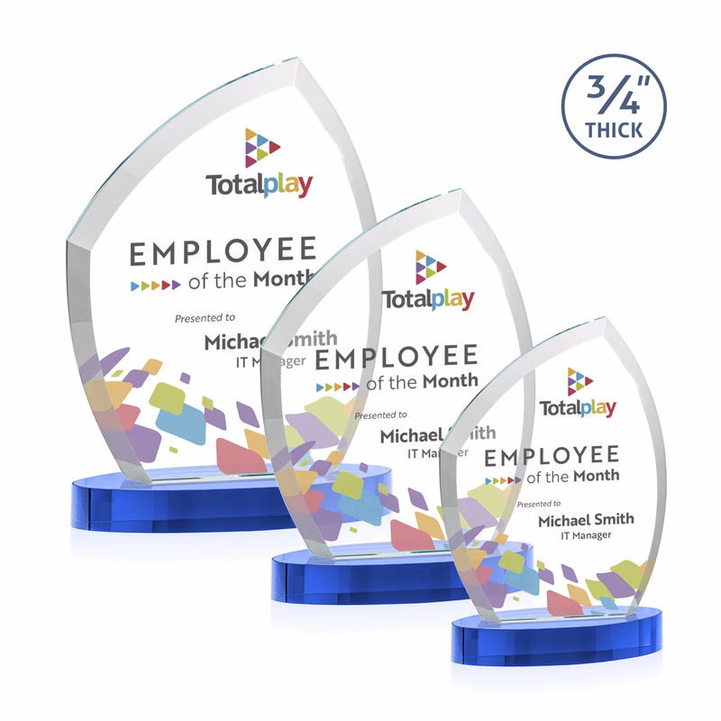 Daltry VividPrint™ Award on Alberton Base - Sky Blue