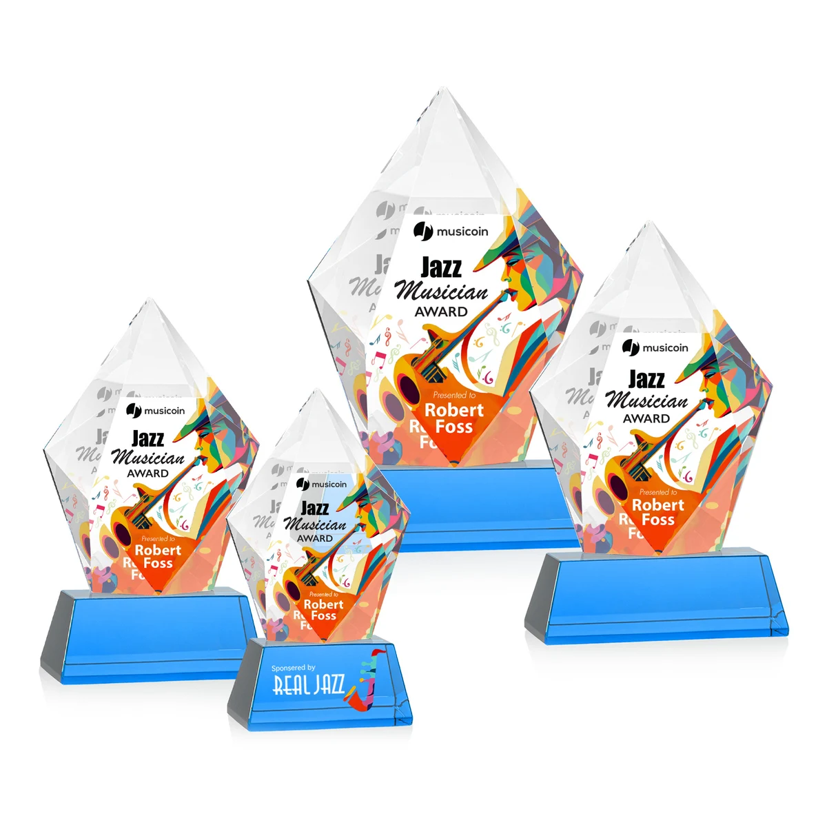 Devron VividPrint™ Award on Base - Sky Blue 1