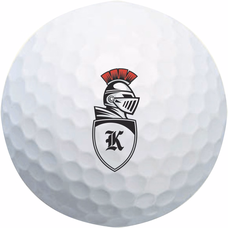 White Golf Ball (Bulk) with multi color logo