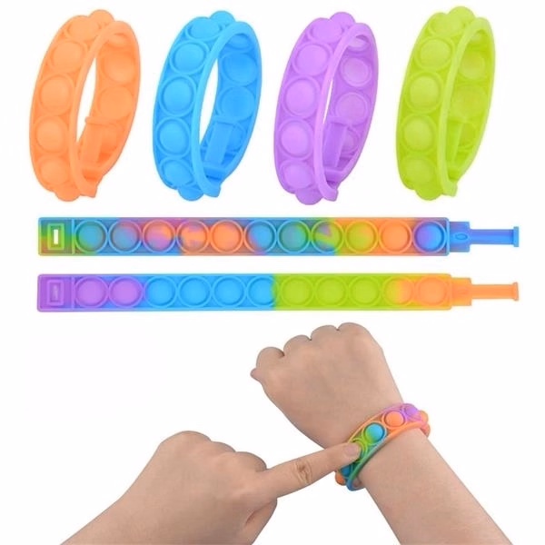Multicolor Push Pop Bubble Wristband Fidget Toy