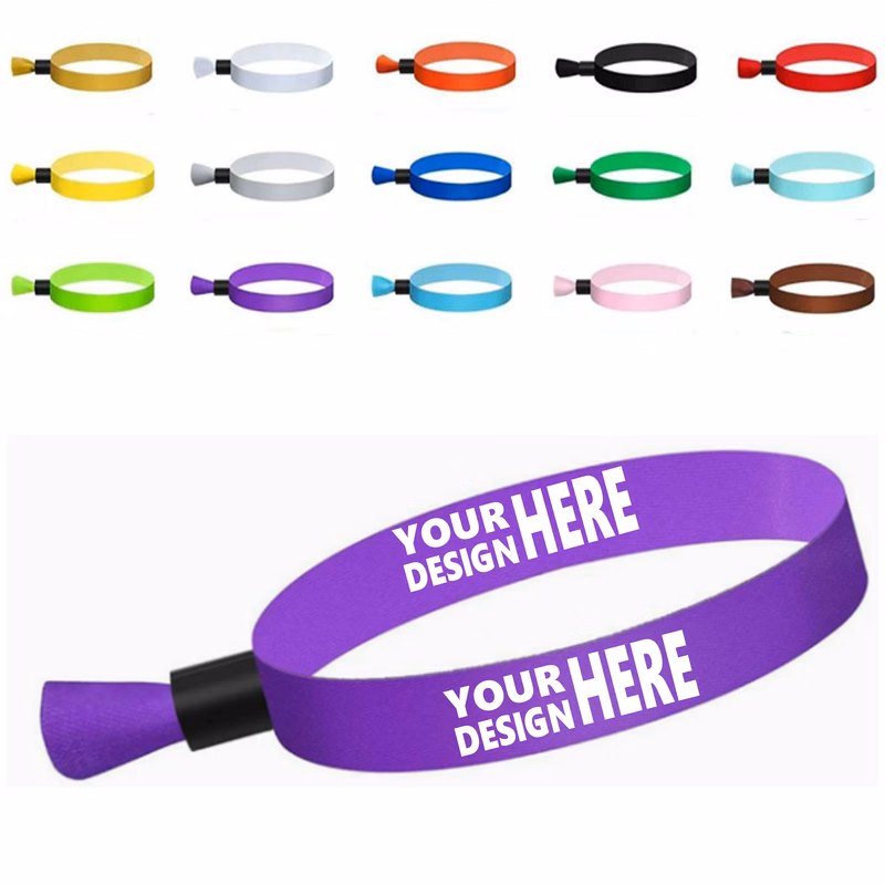 Woven Sublimated Event Wristbands – Locking Bead Design