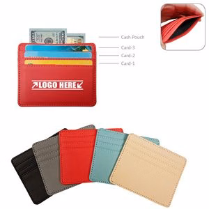 PU Leather Card Holder With Wallet