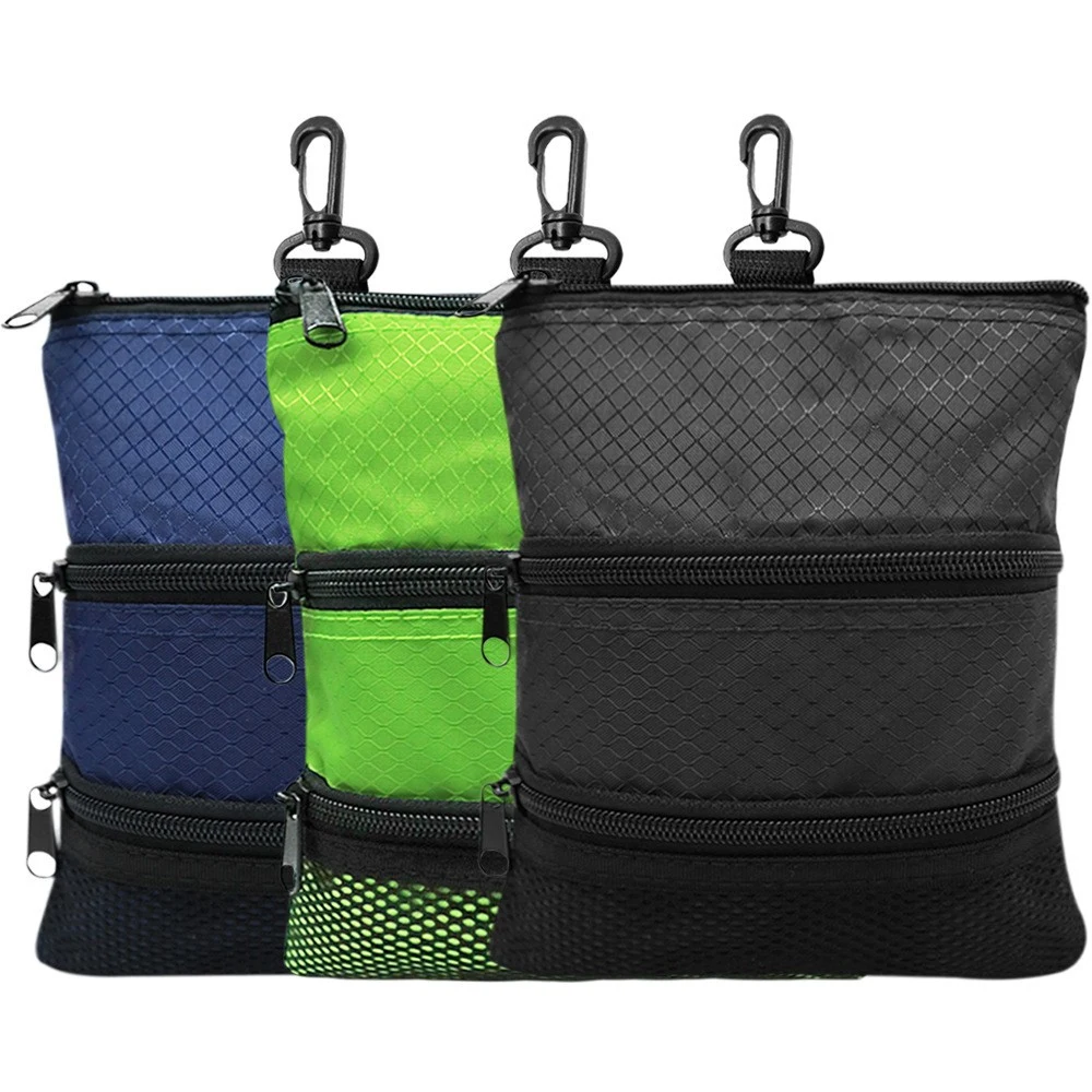 Portable Golf Accessory Storage Bag, 3-Layer Large Capacity Golf Tee Pouch 1
