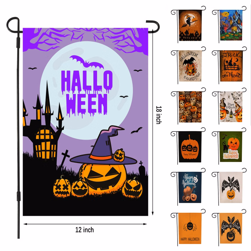 Full Color Garden Flag For Halloween Christmas