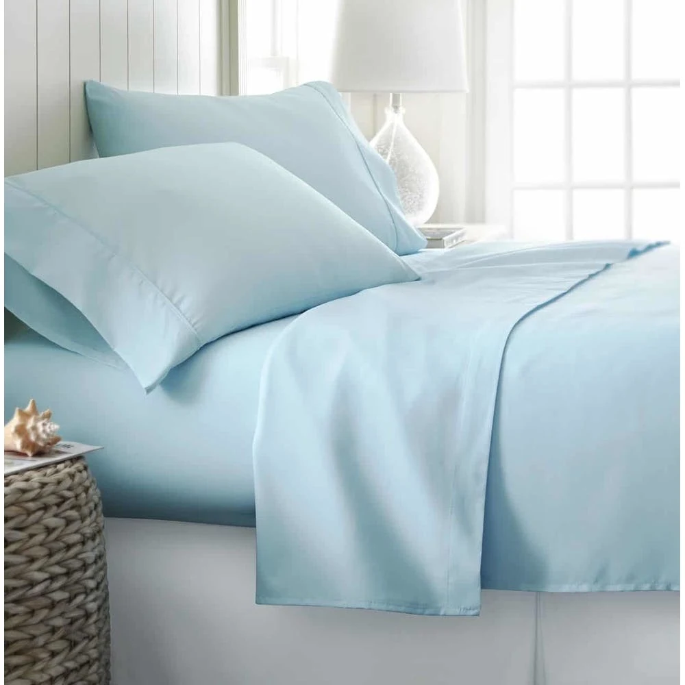 Microfiber Bed Sheets - Aqua Twin 3 Piece Set 1
