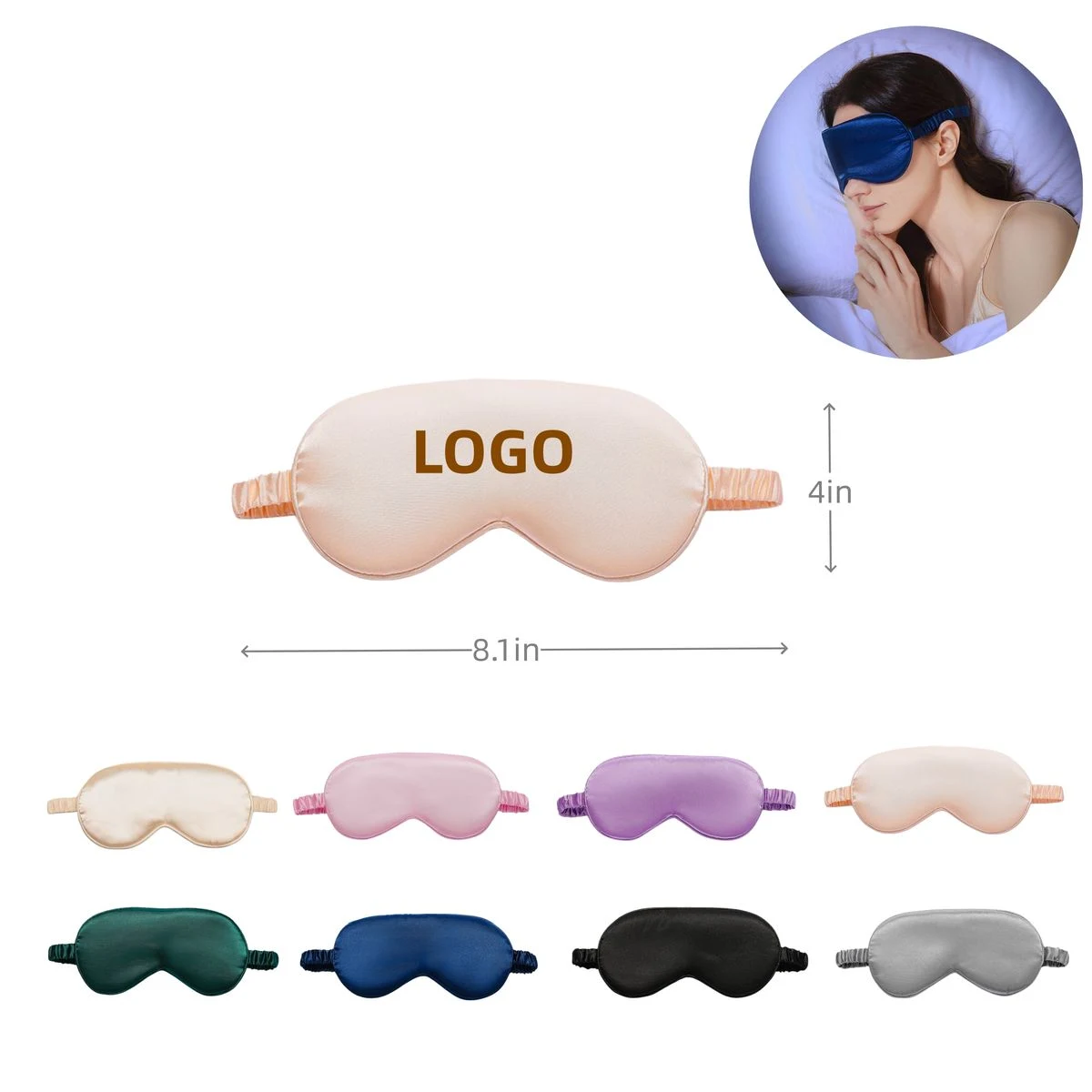 Customizable Simulated Silk Eye Masks 1