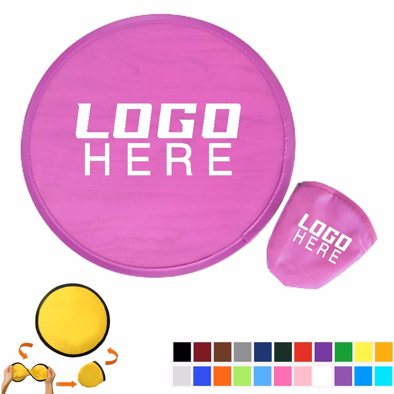 9.8" Dia Full Color Soft Folding Flying Disc With Pouch