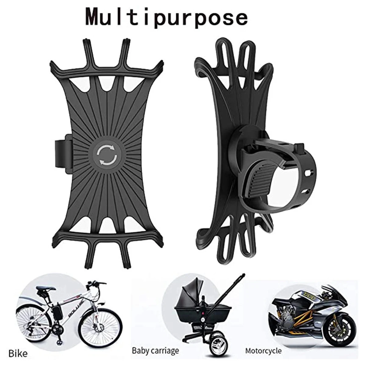 360 Degree Adjustable Phone Holder for Motorcycle Bike 1
