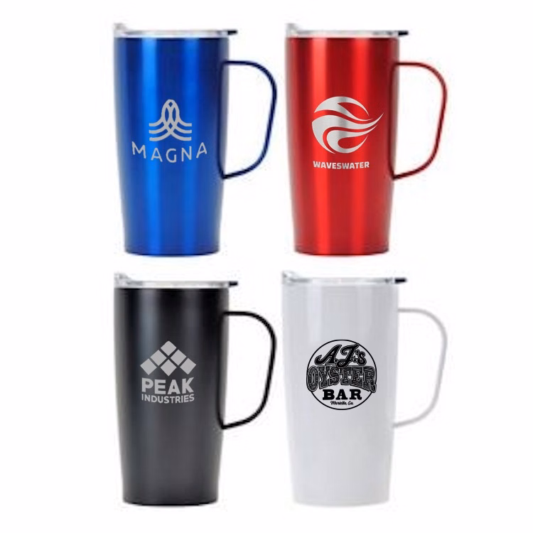 Endura 20 oz Stainless Steel Double Wall Mug with Swig Metal Handle