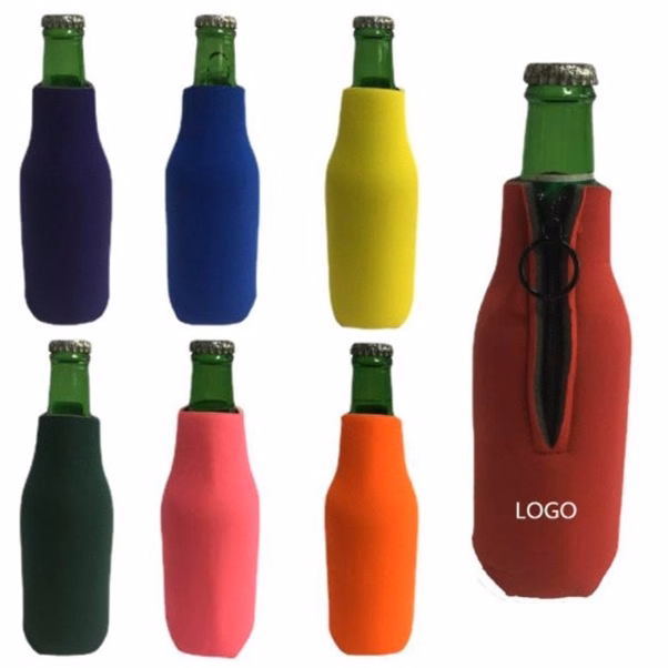Neoprene Bottle Cooler with Zipper Sleeve