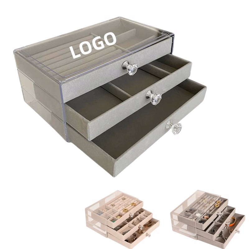 Multipurpose Drawer Jewelry Display Storage Box 3 Layer