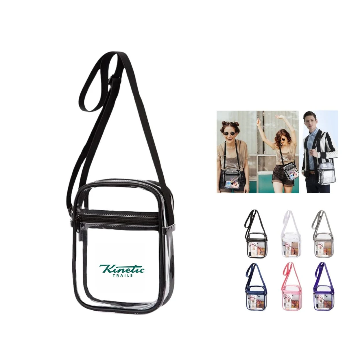 Clear CrossBody Bag Stadium Approved Clear Purse 1
