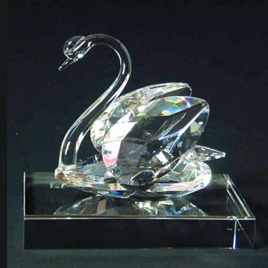 Crystal Swan on crystal base