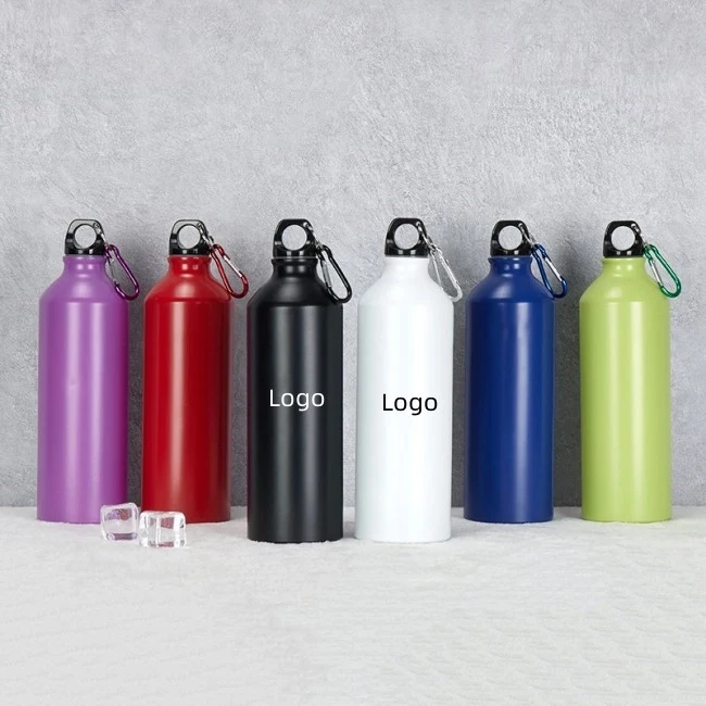 Aluminum Sport Bottle w/ Carabiner, 24oz/25oz., custom water bottle with logo imprint 1