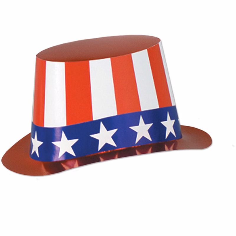 Foil Patriotic Hi-Hats - One Size