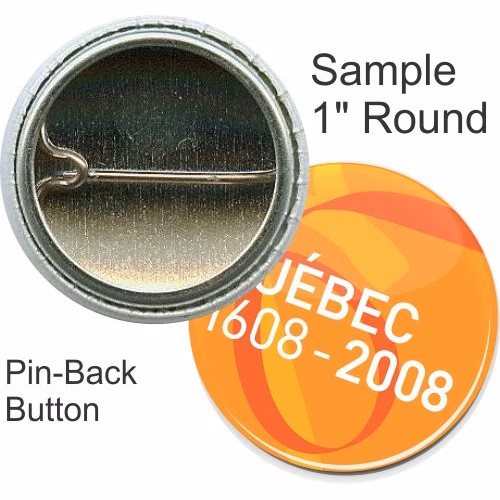 Pin-back 1 Inch Round Button