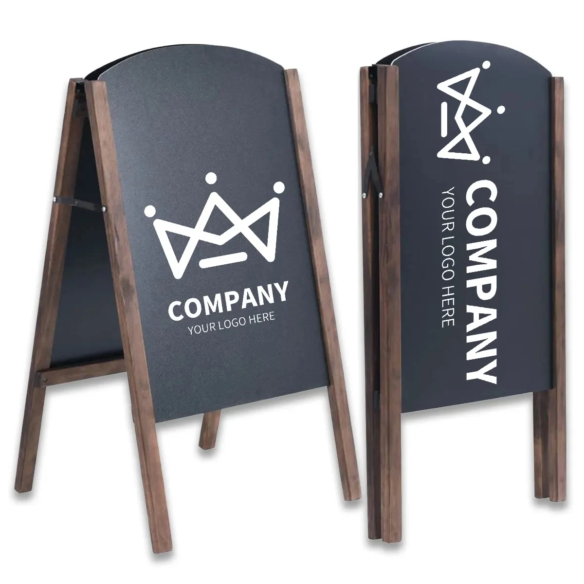 Wood Double-Sided Standing A-Frame Sidewalk Chalkboard Sign 1