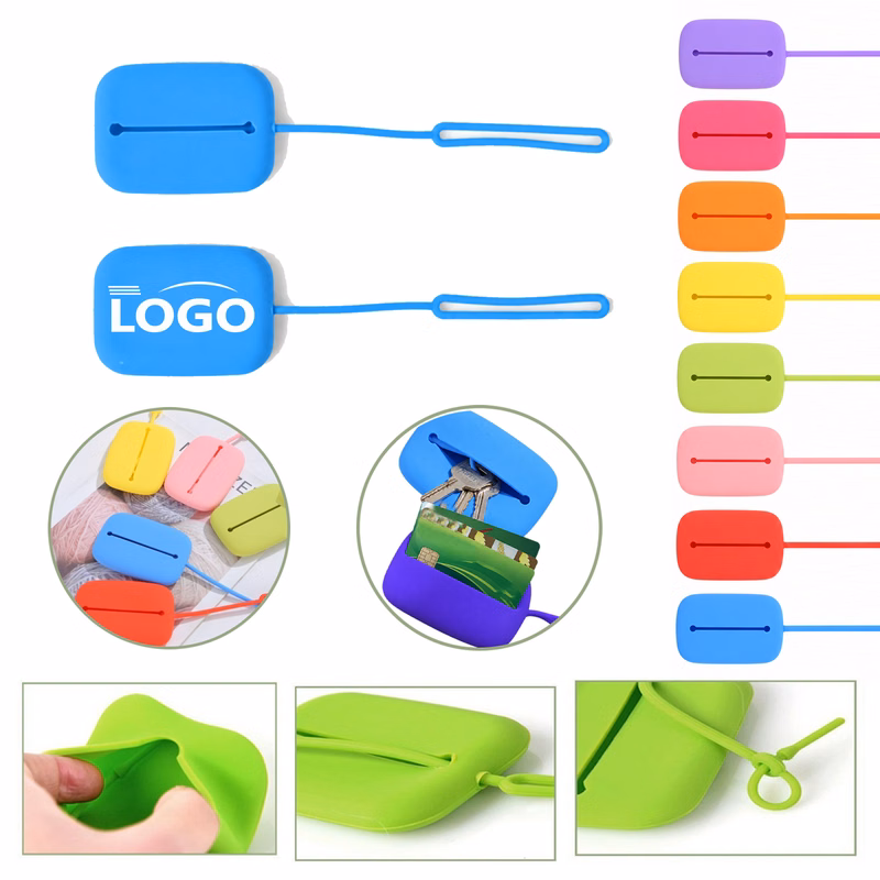 Soft Silicone Key Wallet With Hanging Loop