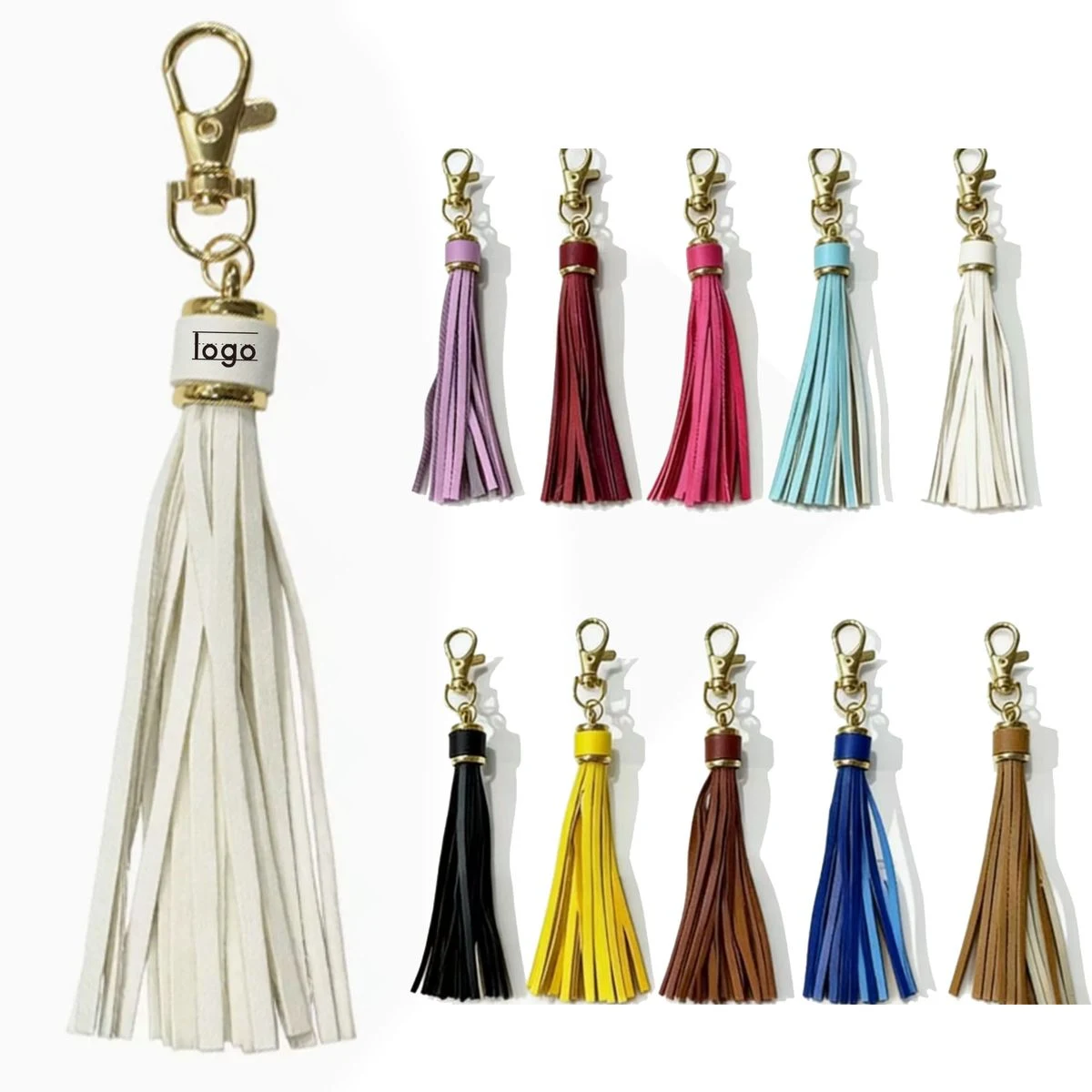 PU Leather Tassel Keychain 1
