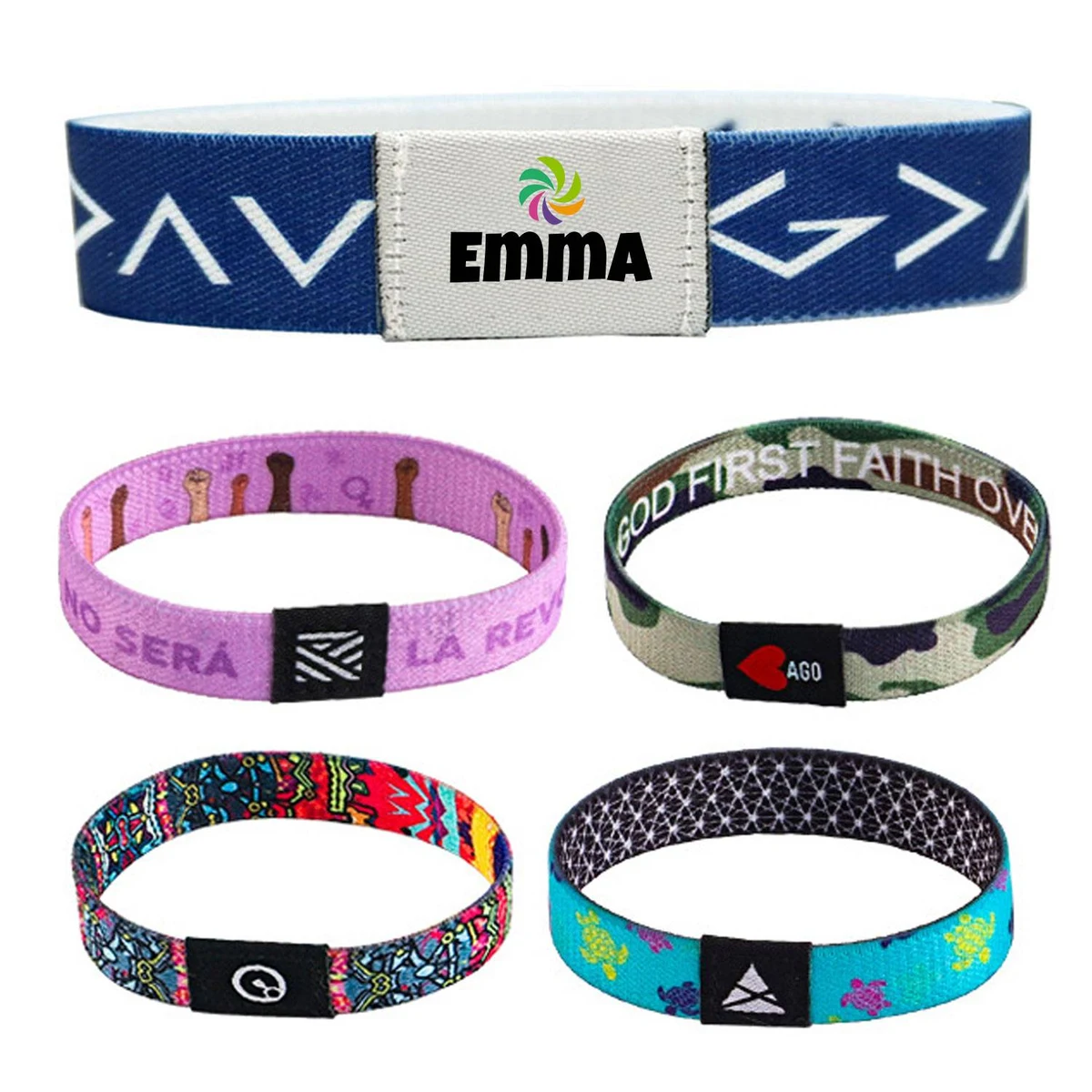 Custom Elastic Wristband Heat Transfer 1