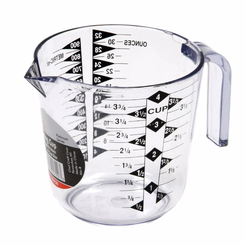 Measuring Cups - Clear 4 Cups Plastic