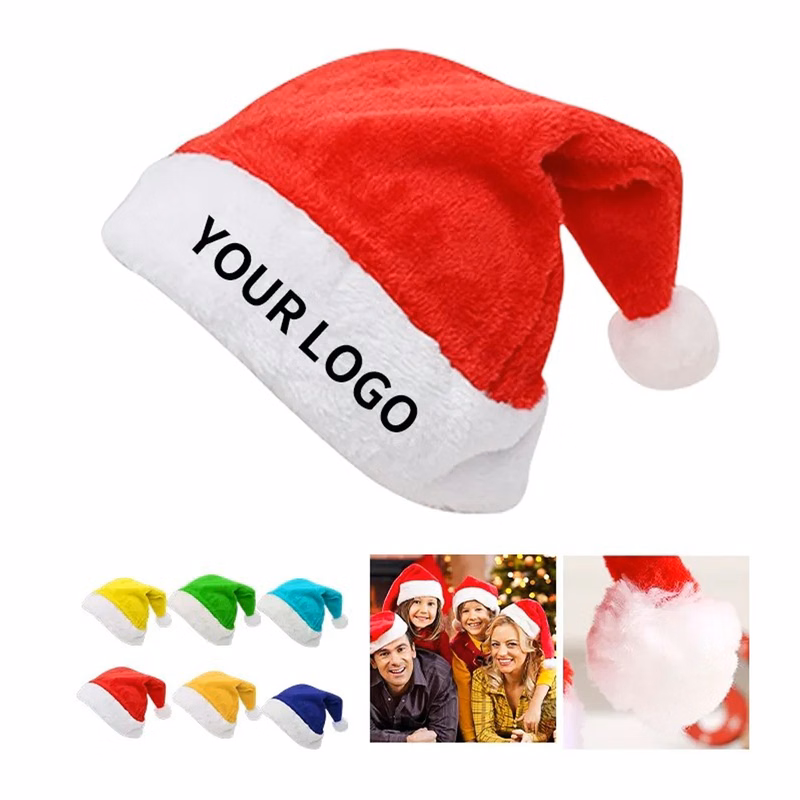 Christmas Hat with Fluffy Headband for Events