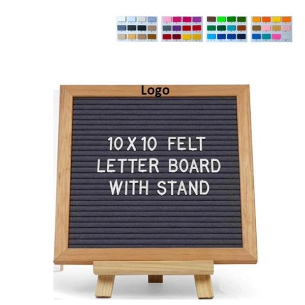 Felt Letter Board With Wooden Tripod Stand 1