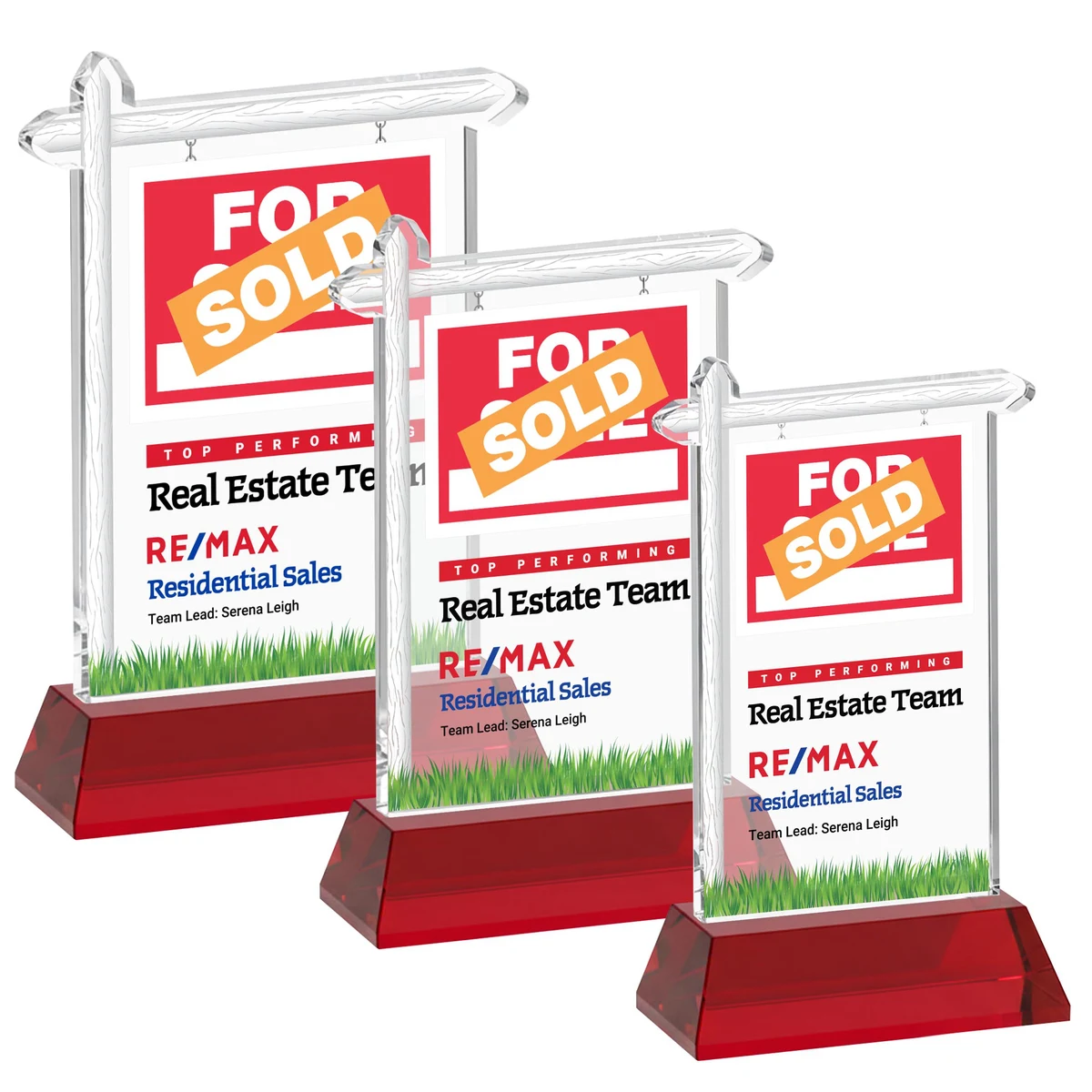 Real Estate VividPrint™ Award on Hartford Base - Red 1