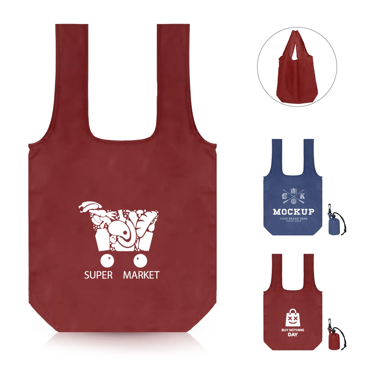 T-Shirt Style Foldable Shopping Tote Bag 1
