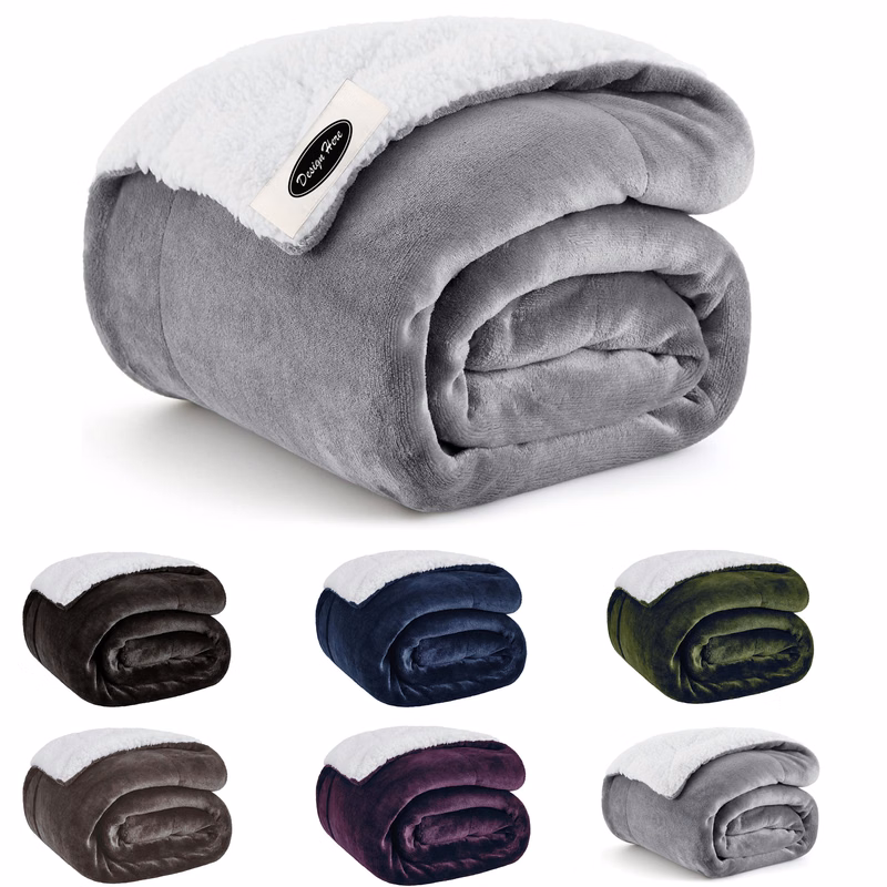 Soft Fuzzy Plush Throw Blanket for All Seasons