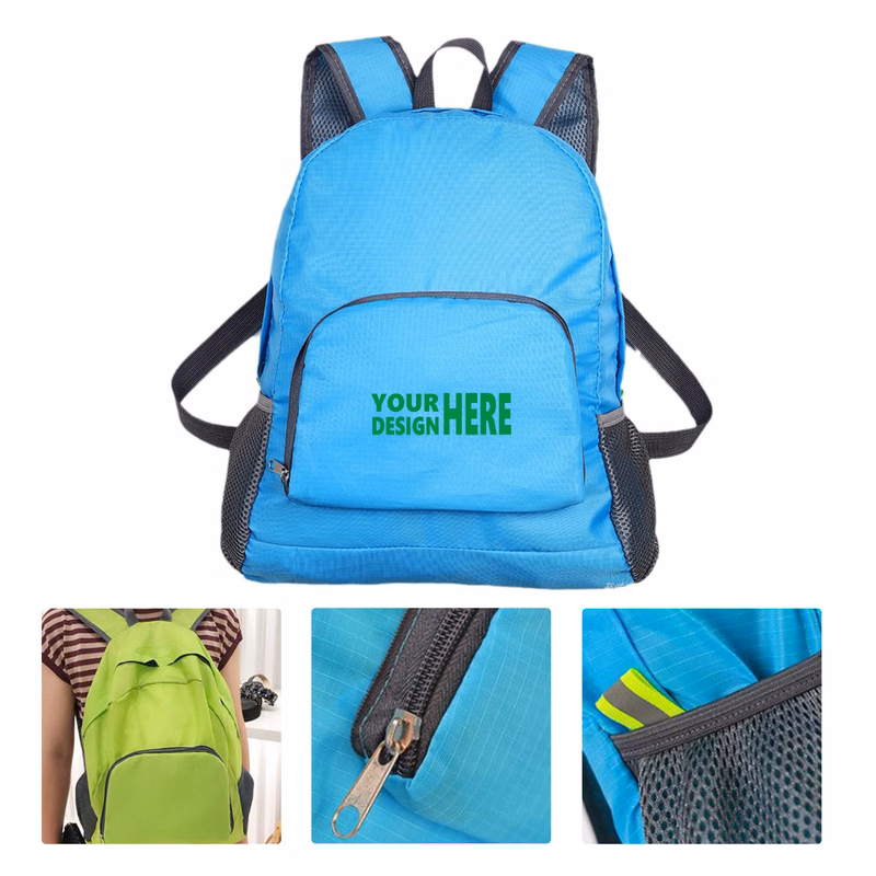 MOQ 50 Foldable Backpack Custom Logo Event Travel Training Bag