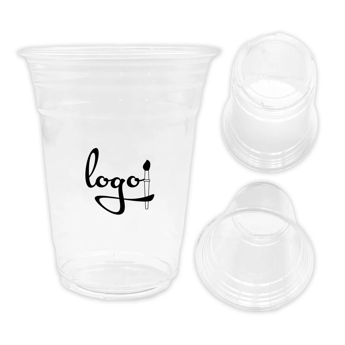 Thickened Disposable Transparent Plastic Coffee Cup 1