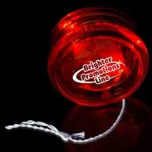 Clear & Clear 2 3/8" Light Up Glow LED Red LED Yo-Yo 1