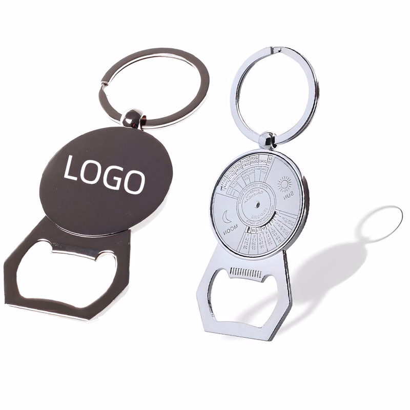Metal Calendar Shape Bottle Opener W/ Keying