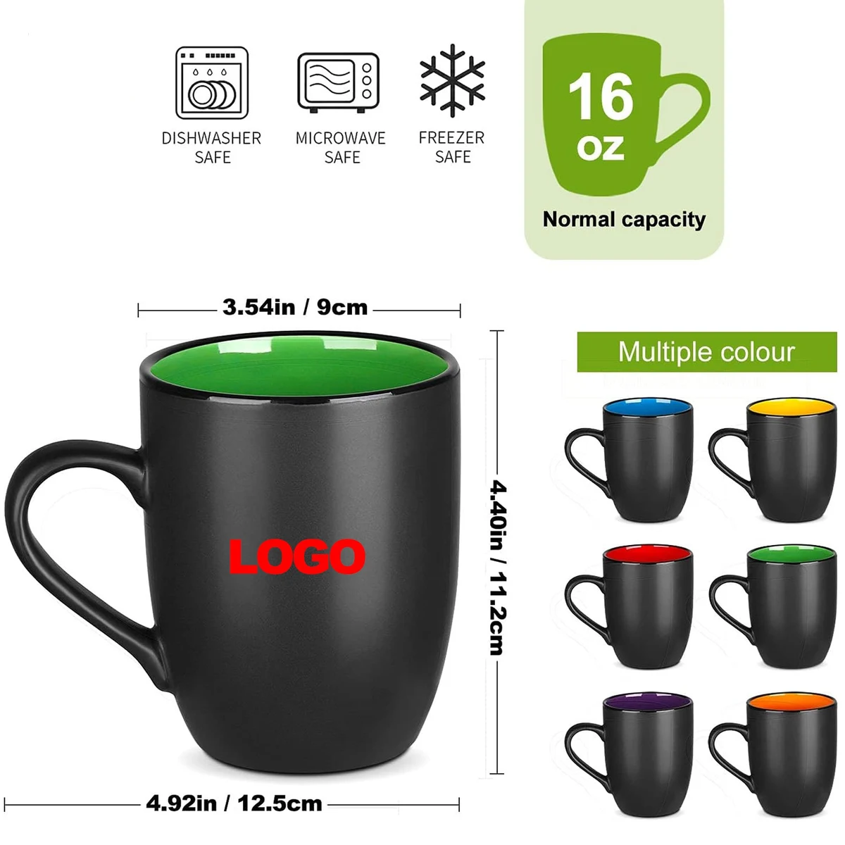 16 Oz Matte Ceramic Couples Mug 1
