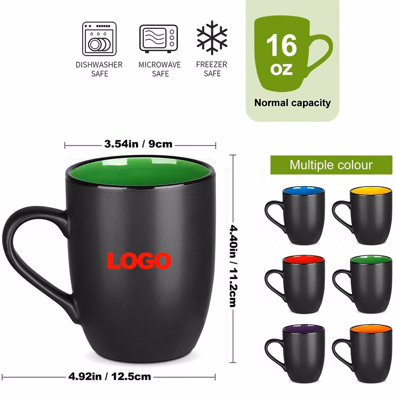 16 Oz Matte Ceramic Couples Mug