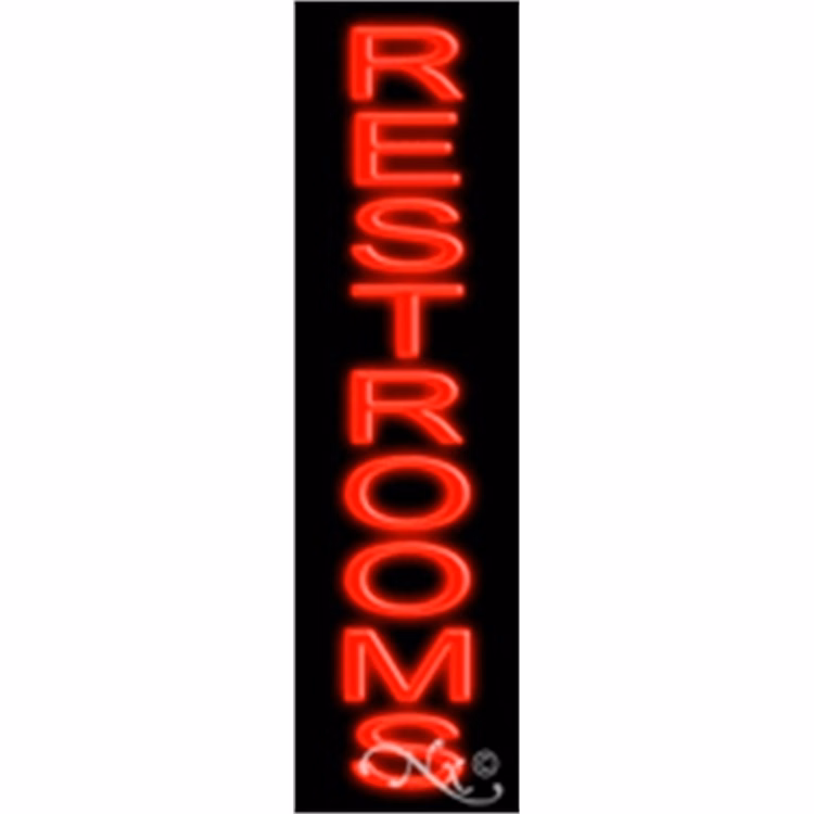 Restrooms Economic Neon Sign
