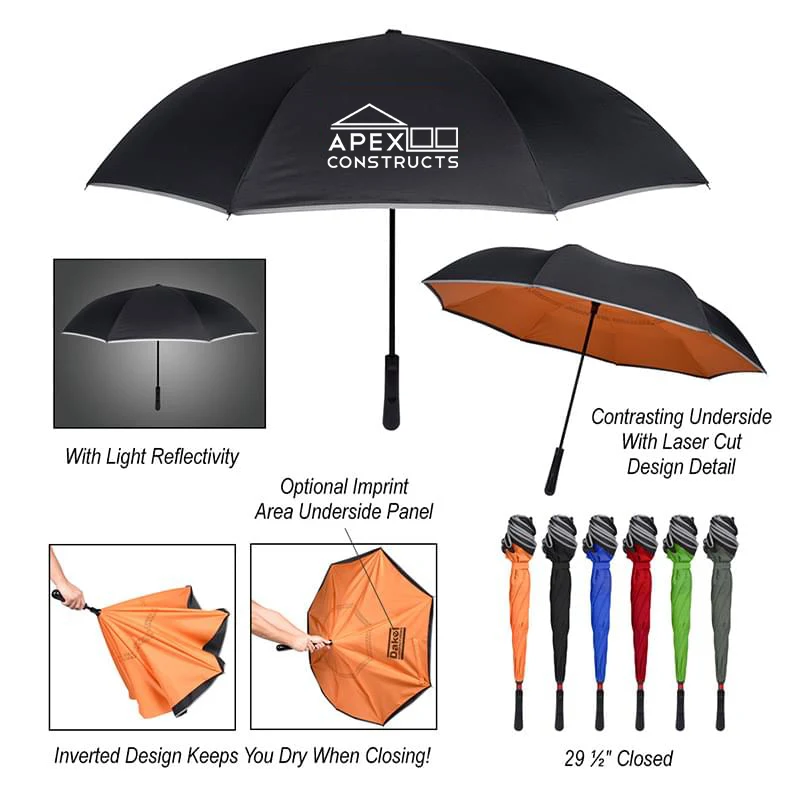 48" Arc Reflective Edge Inversion Umbrella 1