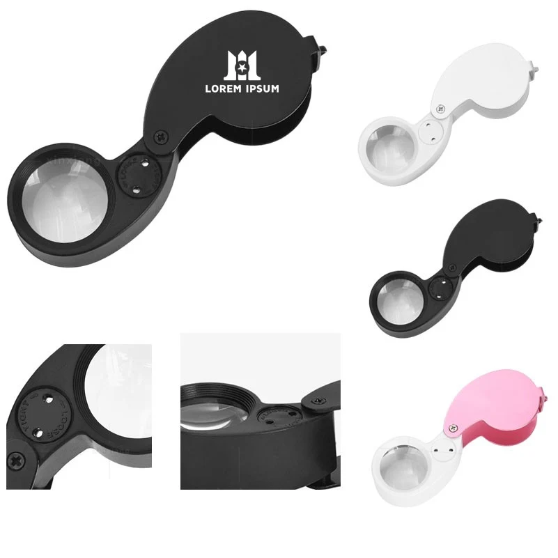 Foldable LED Lighted Jewelry Magnifier for Coin & Stamp Inspection 1