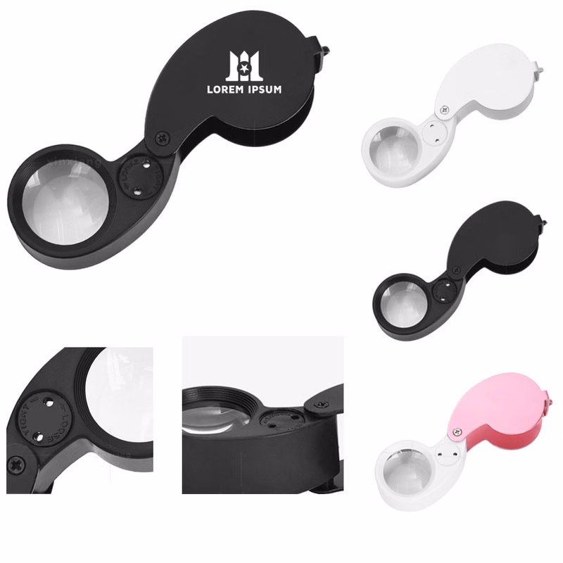 Foldable LED Lighted Jewelry Magnifier for Coin & Stamp Inspection